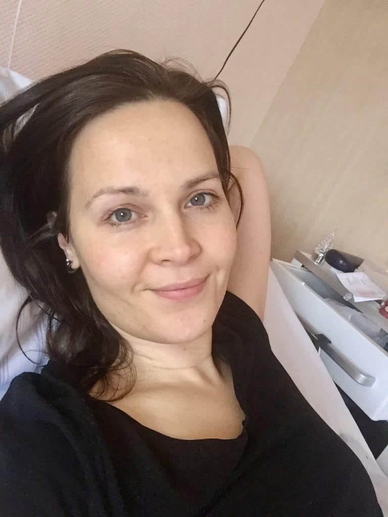 Sieben Tage nach der Triple-Osteotomie